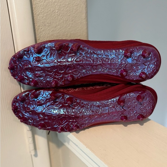Under Armour Blur Smoke 2.0 MC Suede Mens Size 14 Football Cleats Maroon NEW main image 6